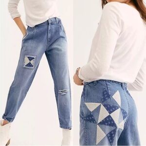 We The Free Down to Earth Patchwork Jeans